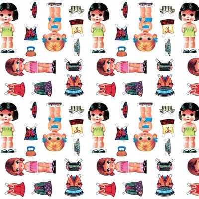 Kitsch Kitchen Plakfolie Dressed Up Girl 45x200 cm