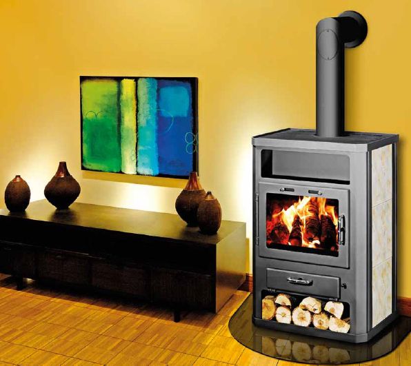 Concord kx, vrijstaande cv houtkachel 14 kw groene hoed duurzaam ... Houtkachel houtopslag woonkamer