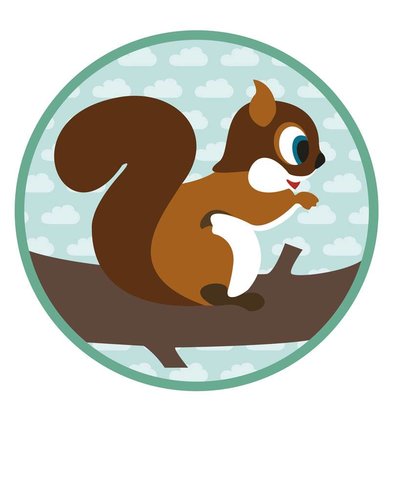 Muursticker eekhoorn