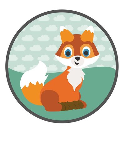 Muursticker vos