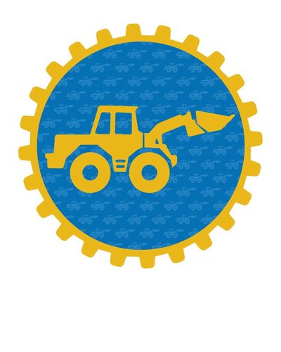 Muursticker graafmachine