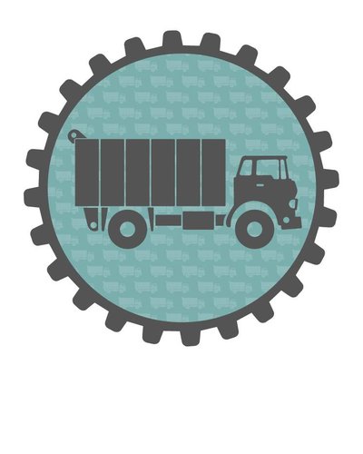 Muursticker vrachtwagen