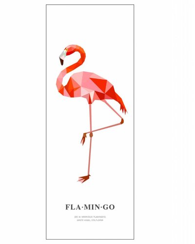 Behangpaneel flamingo