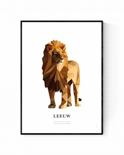 Poster leeuw