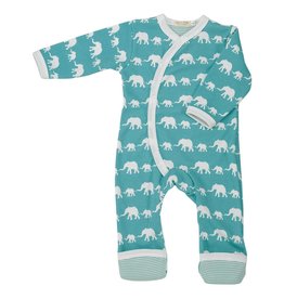 Pigeon (Organics for Kids) Strampler Elefant blau