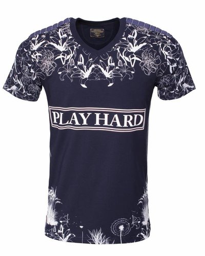 WAM Denim navy t-shirt with flower print