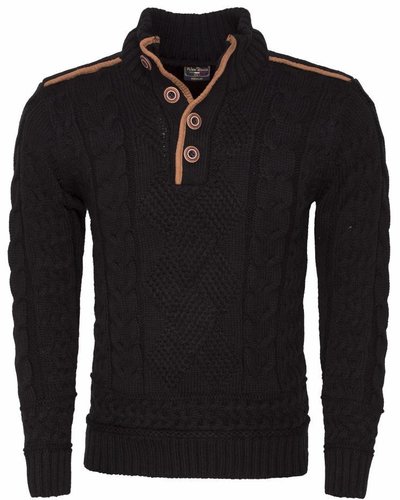 WAM DENIM 77502 BLACK SWEATER