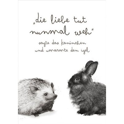 Prints Eisenherz Miniposter LIEBE tut nunmal weh