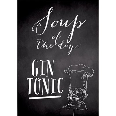 Prints Eisenherz Miniposter SOUP of the day - Gin Tonic