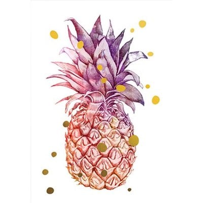 Prints Eisenherz MINIPOSTER Ananas & die goldenen Punkte