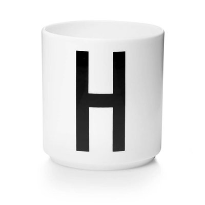 Design Letters Aj porseleinen mok - H