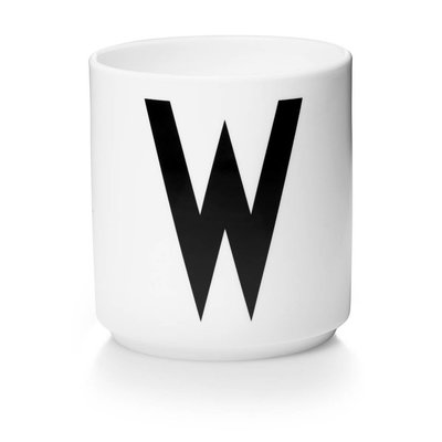 Design Letters Aj porseleinen mok - W