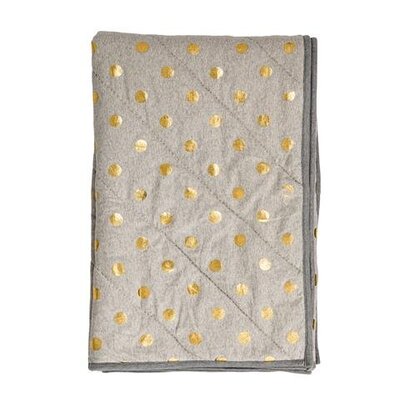 Bloomingville Plaid stippen grijs/goud