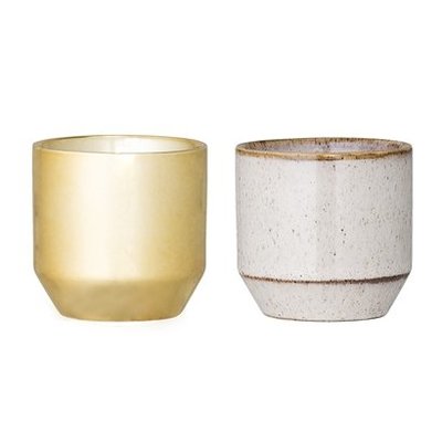 Bloomingville Waxinelichthouder offwhite en/of goud