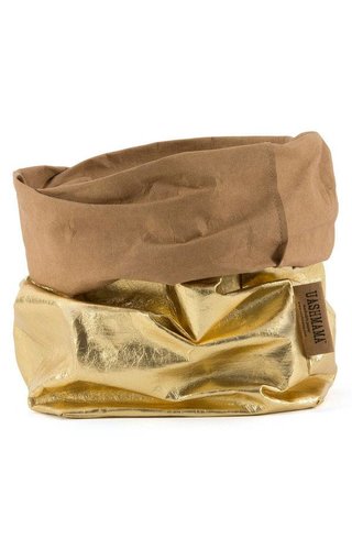 UASHMAMA® Paper Bag Gold/Naturel 