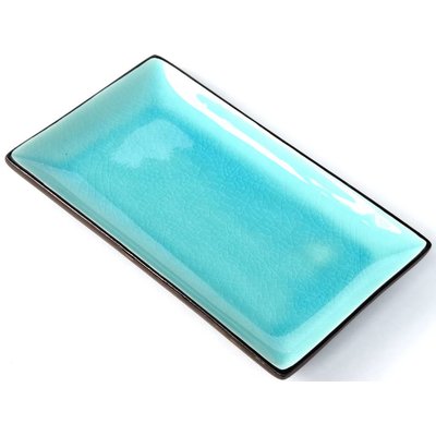 Tokyo Design Tokyo Design Glassy Turquoise sushi plate