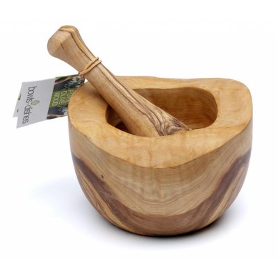 Bowls and dishes Olijfhouten vijzel 16 cm