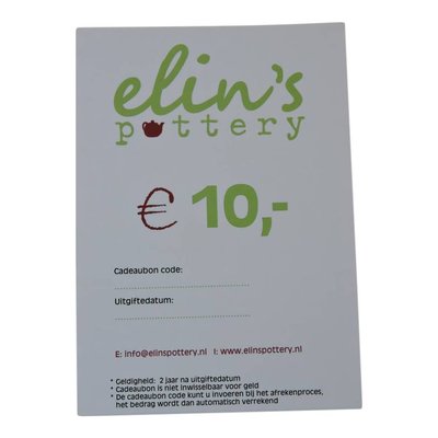 Elin's Pottery Cadeaubon Elin's Pottery