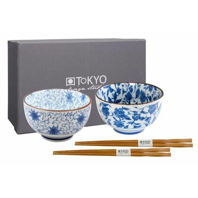 Tokyo Design bowl set 12.7x7.5cm (2pcs+2pair chopstick)