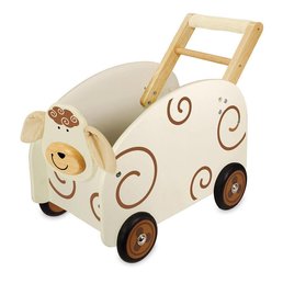 I'm Toy Houten Loop / duwwagen Koe met speelgoedkist I'm Toy Houten Loop / duwwagen Koe met speelgoedkist