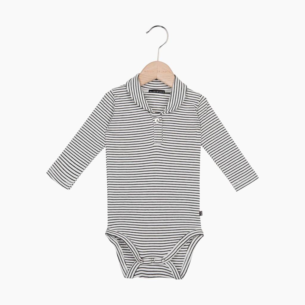 Boys Collar Bodysuit (long sleeve) Little Stripes House of Jamie