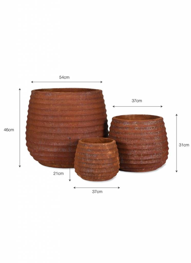 Pflanzkübel Winstone 3er-Set im englischen Landhausstil - Villa Jähn