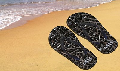Unieke slippers met foto print voor vakantie