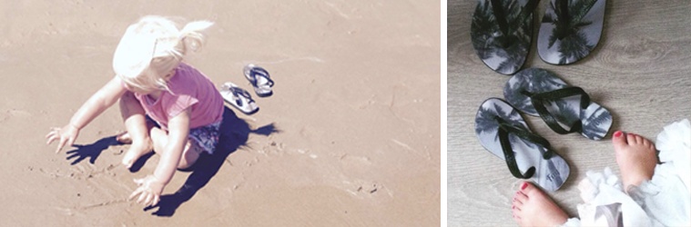 Slippers in zwart-wit met palmbomen dé zomer topper