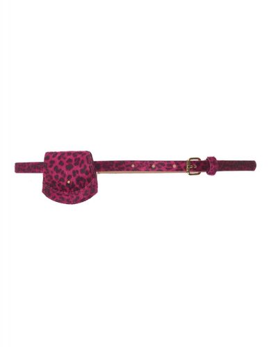 Le Big Roze Leopard riem met tasje