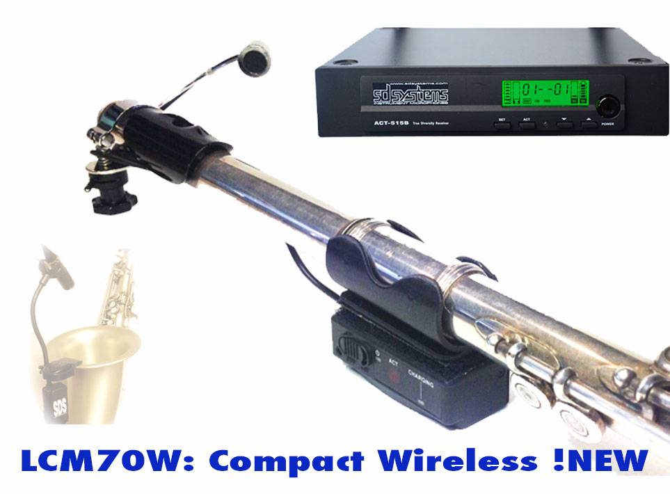 Compact Wireless system for flute SD Systems Instrument Microphones