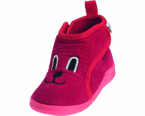 Playshoes Pantoffels Klittenband Rood