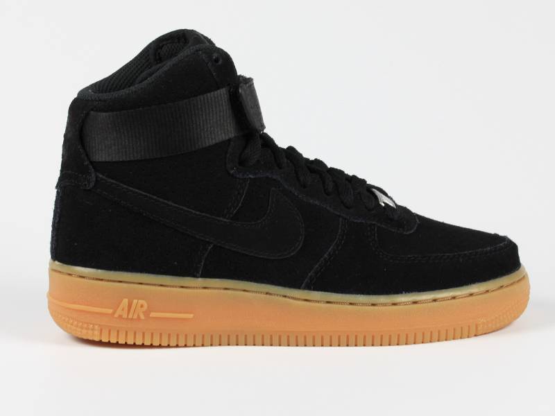 air force 1 high black suede