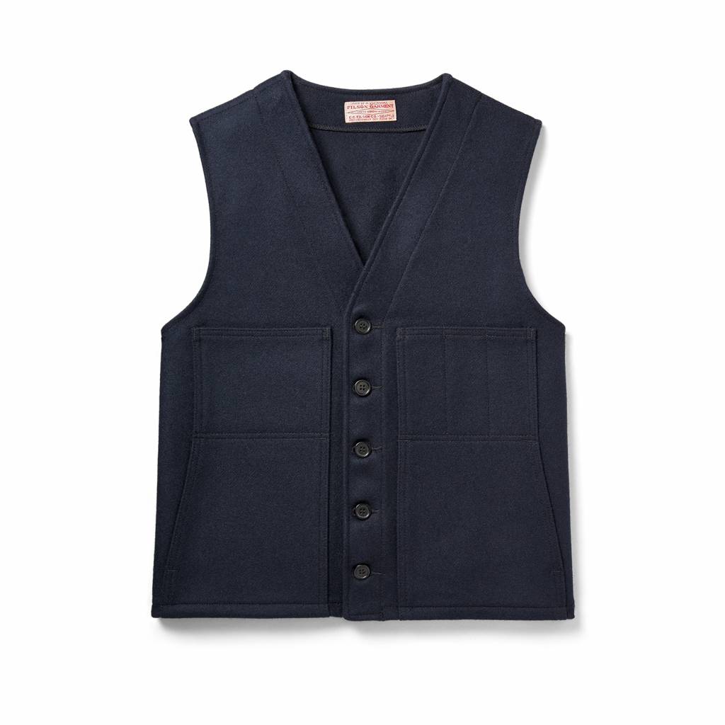 FILSON Mackinaw Wool Vest Navy