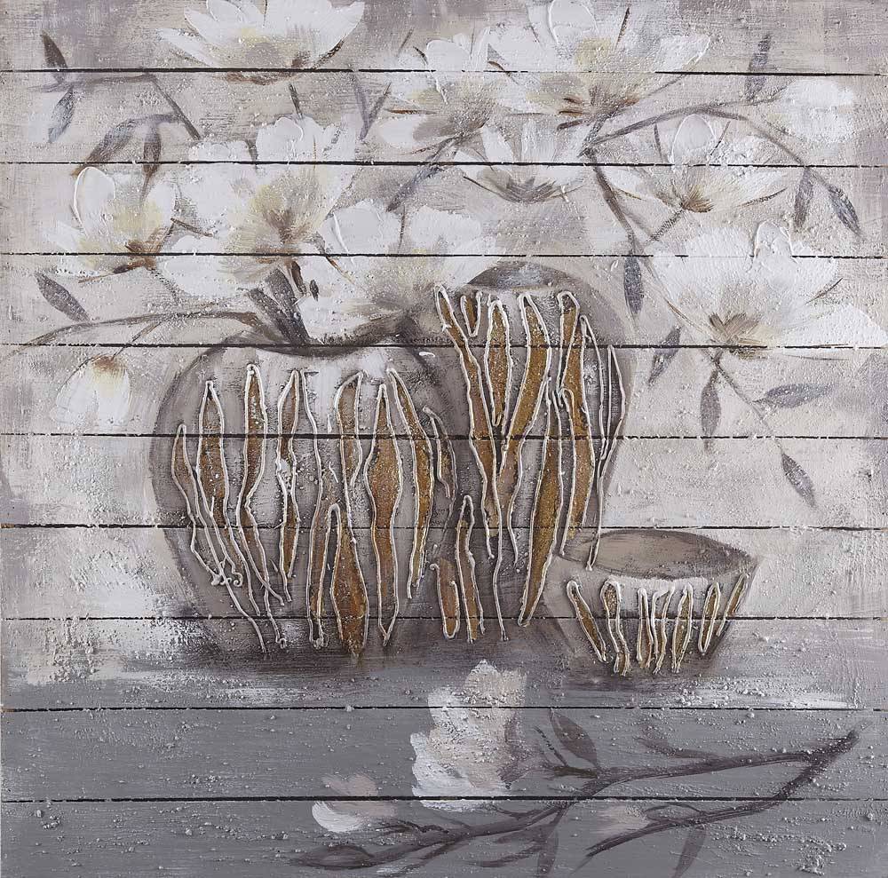 Olie op hout schilderij Pots 4 100x1100cm Eliassen Home &amp; Garden Pleasure