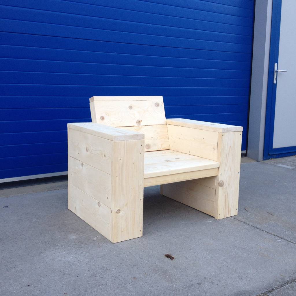 Lounge stoel maatwerk steigerhout Lounge nieuwe kleuren