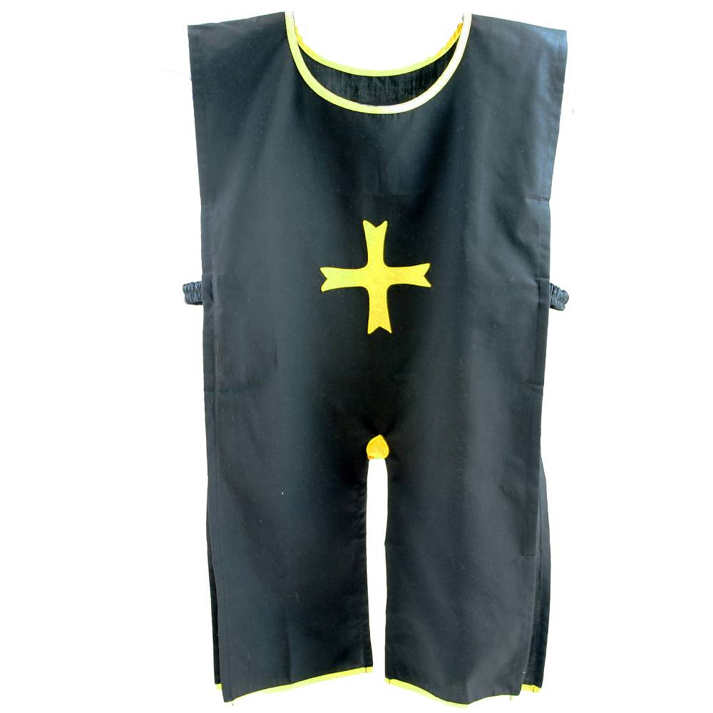 Ridder tuniek zwart met geel kruis mooi houten speelgoed Keuken zwart geel