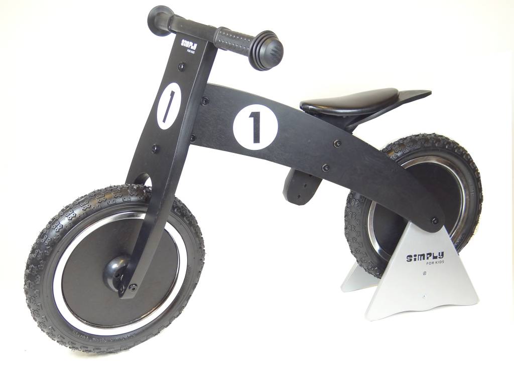 Simply for kids loopfiets matzwart mooi houten speelgoed Keuken matzwart