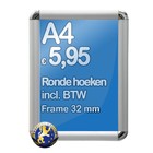 Albyco Kliklijst A4-formaat 21 x 29,7 cm, frame 32 mm, ronde hoeken