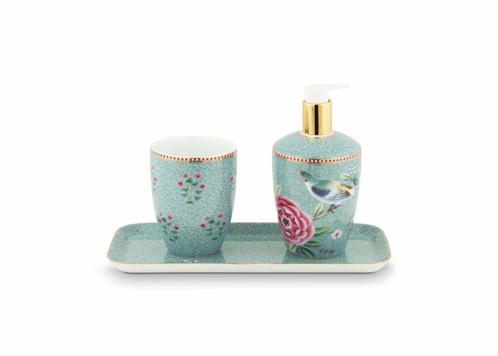 Set van 3 Badkameraccessoires Floral Good Morning blauw - Pip Studio ... Set van 3 Badkameraccessoires Floral Good Morning blauw - Pip Studio ...
