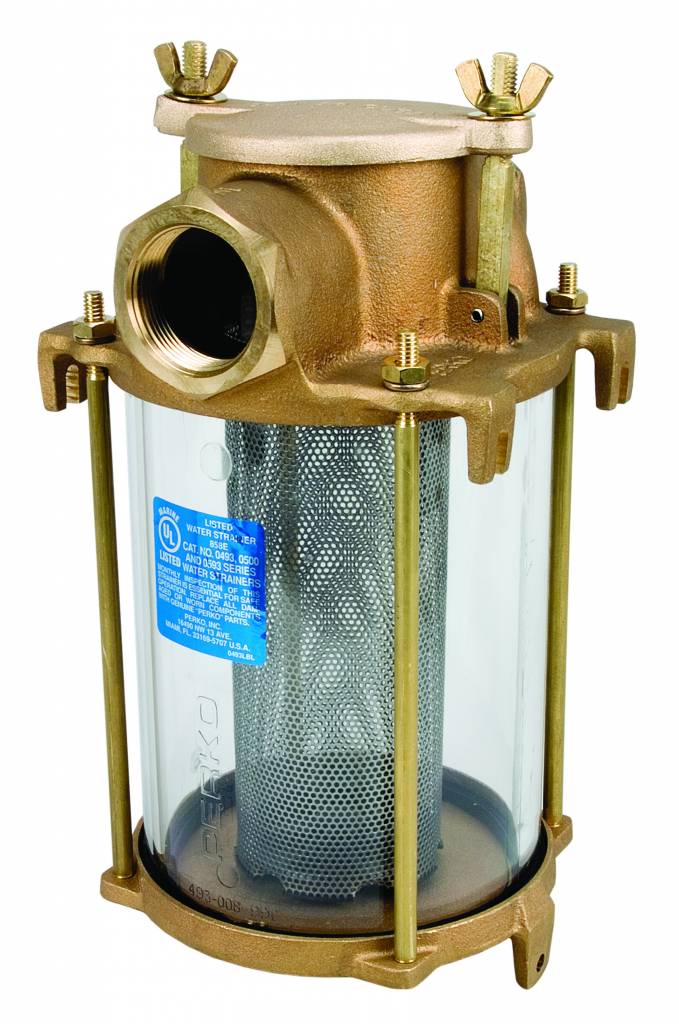 Intake Water Strainer with Cast Bronze and Stainless Steel Basket 1st