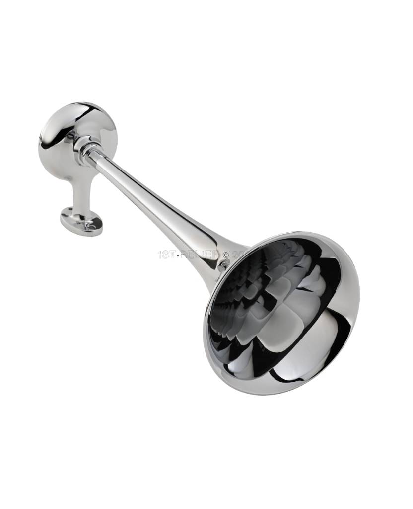 S330 Ship Horn, one Trumpet, White Powder Coat Finish or Chrome Finish