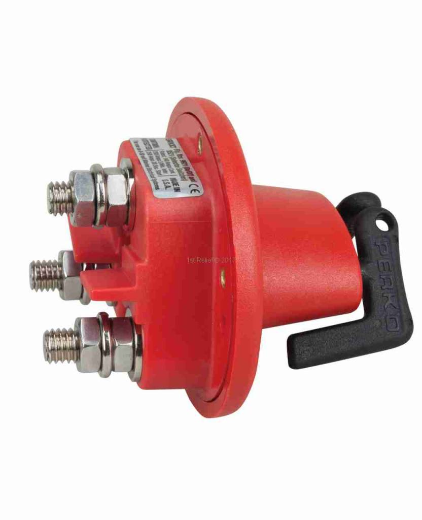 Battery Selector Switch for 2 Batteries allows the addition of an extra