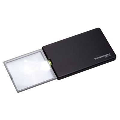 Eschenbach easyPOCKET Scheckkartenlupe mit LED-Beleuchtung für Unterwegs