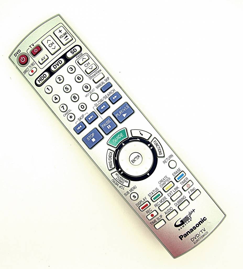 Original Panasonic EUR7729KC0 DVD/TV remote control for