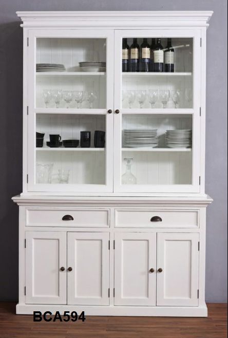 {Küchenschrank weiß
57} NovaSolo Halifax Landhausmöbel weiß Glasvitrine Buffet ... | {Küchenschrank weiß
57}