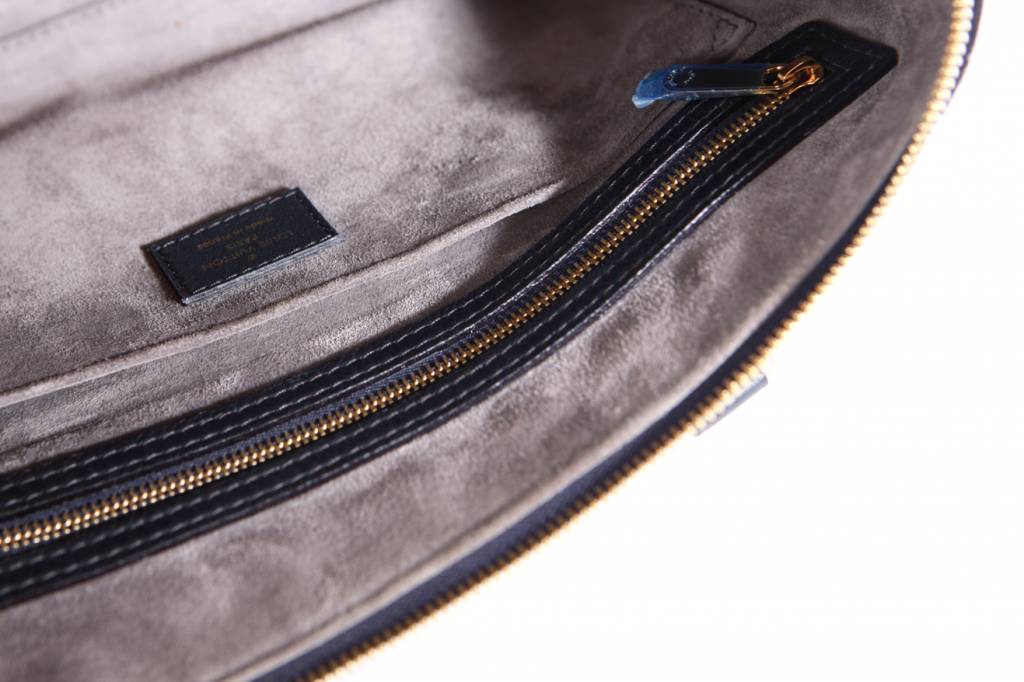 Louis Vuitton Louis Vuitton Sofia Coppola, dark blue leather shoulder bag with golden hardware ...