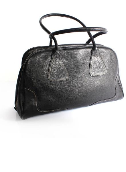 prada silver leather handbag  