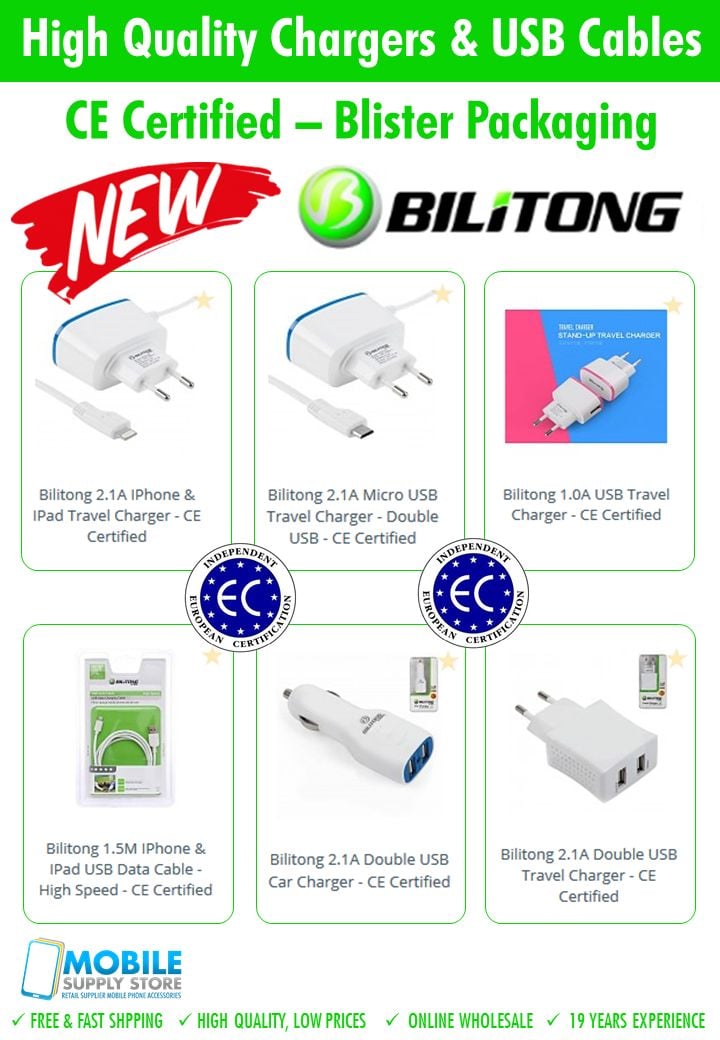 Bilitong CE Certified Chargers and USB Cables
