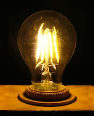 De echte LED gloeilamp met behulp van filament gloeidraad