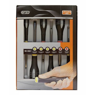Bahco schroevendraaierset BE-9881 Plat + PH
